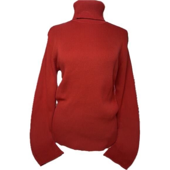 Pendleton Red Turtleneck Stretch Knit Sweater Top 100% Cotton NWT Women’s M - Picture 1 of 6
